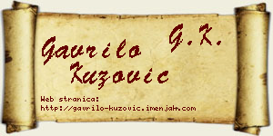 Gavrilo Kuzović vizit kartica